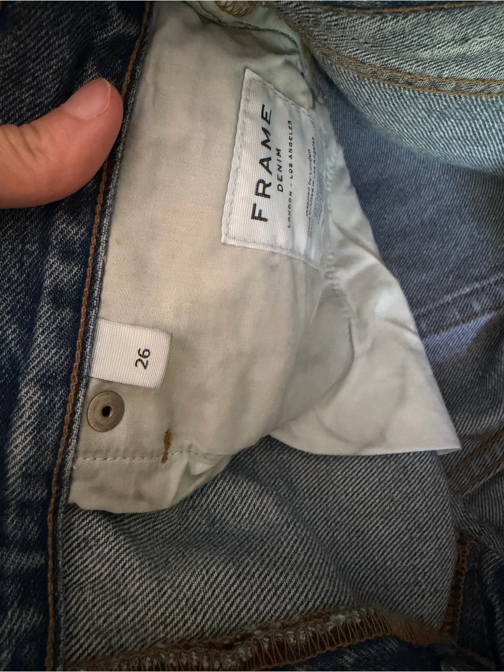 FRAME Denim Rigid Re-Release Le Original Skinny Vine Distressed Revolve 26 - Picture 6 of 7